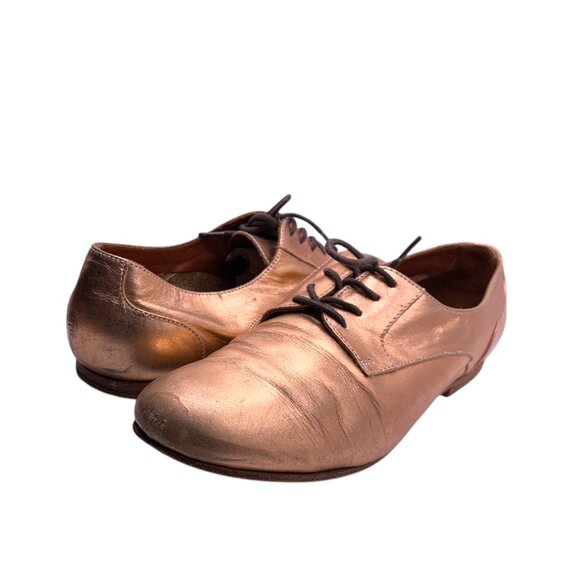 RACHEL COMEY Novak Rose Gold Leather Oxfords - Picture 2 of 2